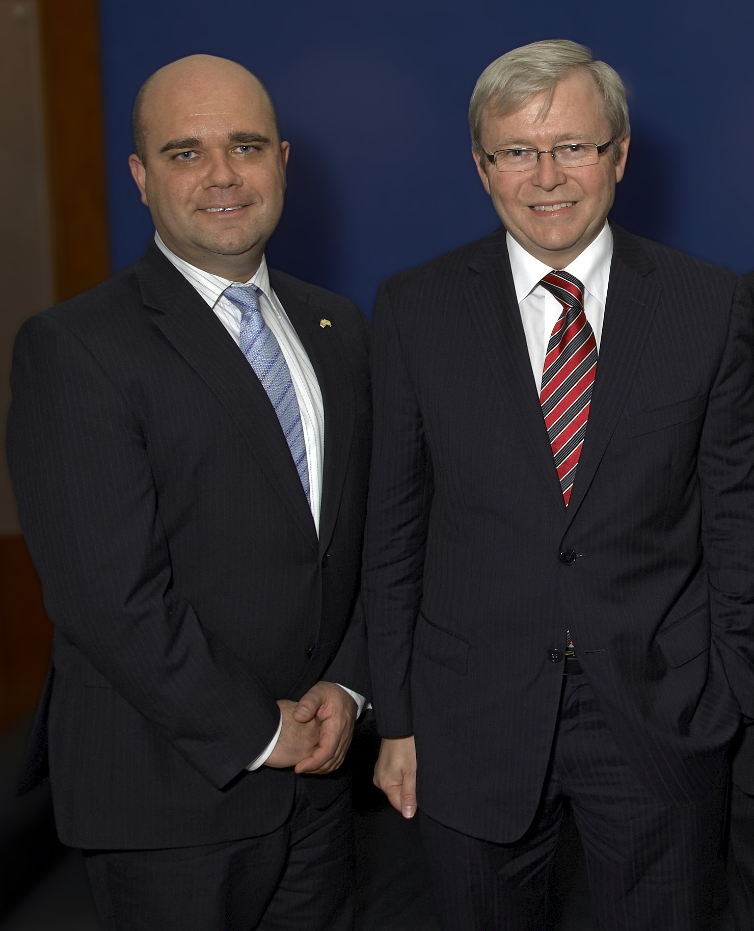 Bradley Woods with Prime Minister Rudd