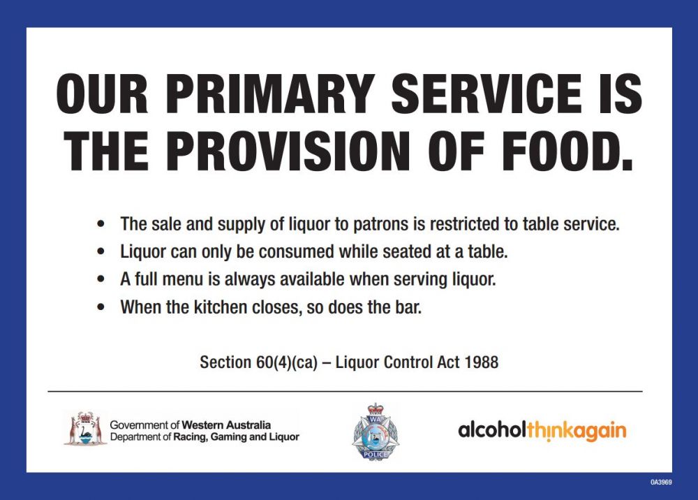 Our primary service is the provision of food
