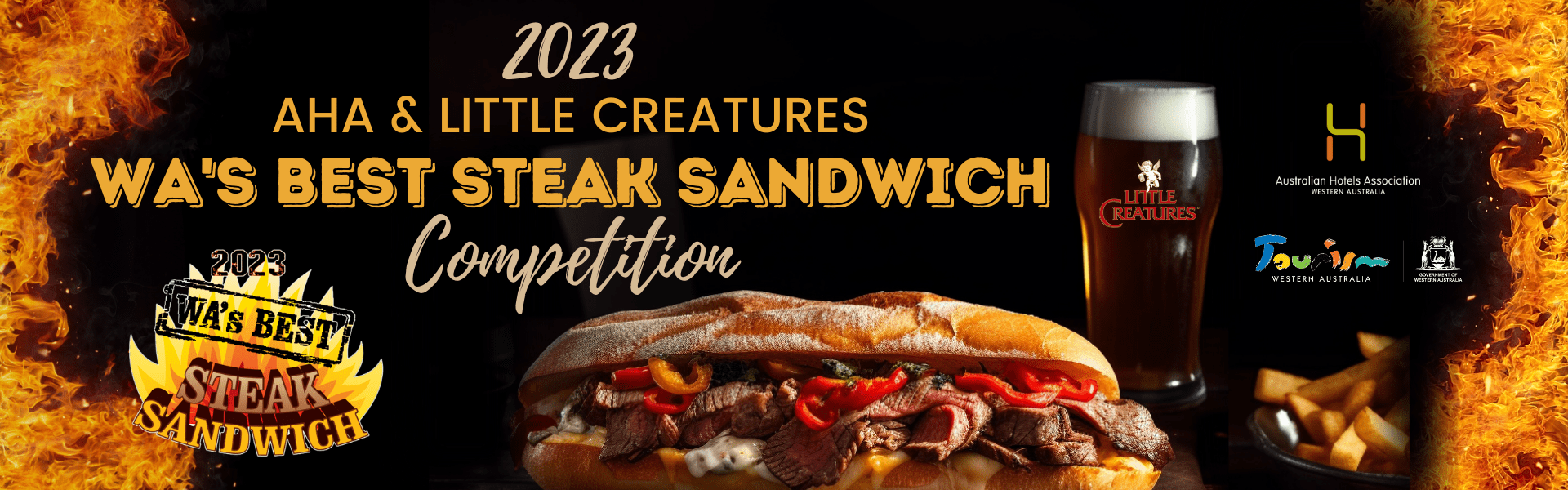 WA's Best Steak Sandwich Competition 2023 Banner